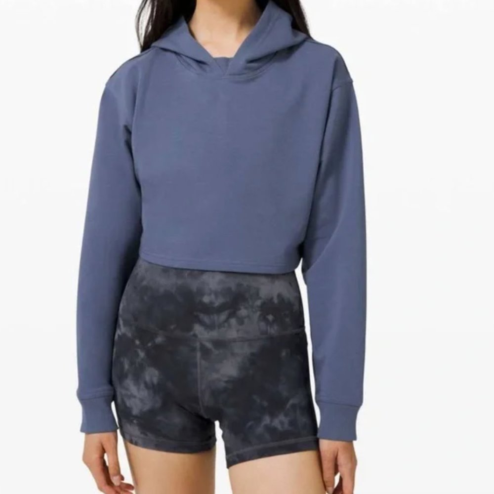 Lululemon All Yours Cropped Hoodie Ink Blue Small